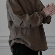 Crew Neck LS Tuck Rib Pullover.
