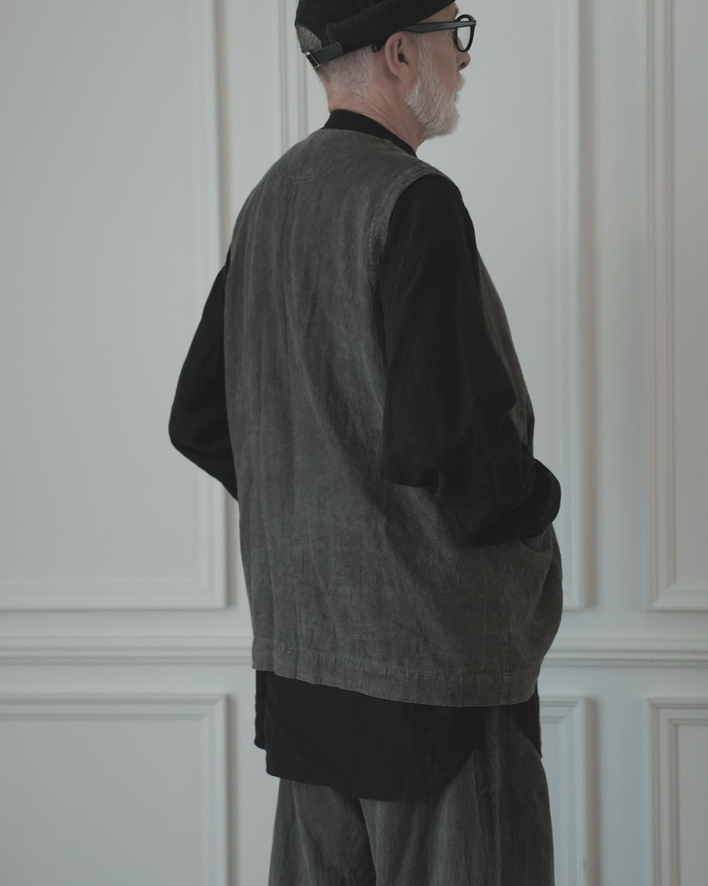 Button Design Crew Neck Vest.