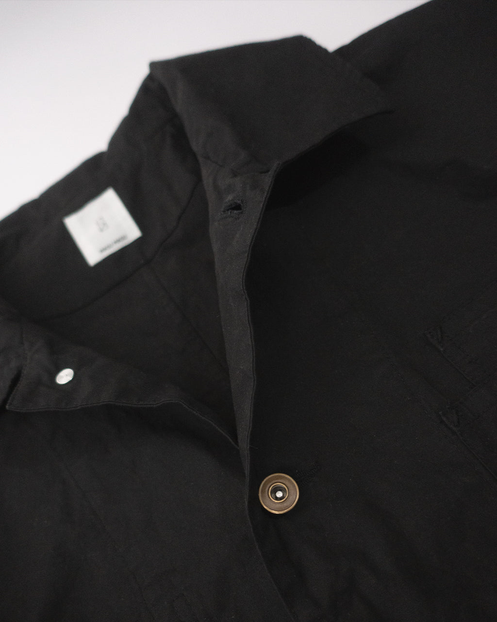 Oiled Wax Washed Moleskin 6-pocket Coverall <#black>