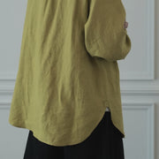 Band Collar Henley Neck Like Atelier Shirt.