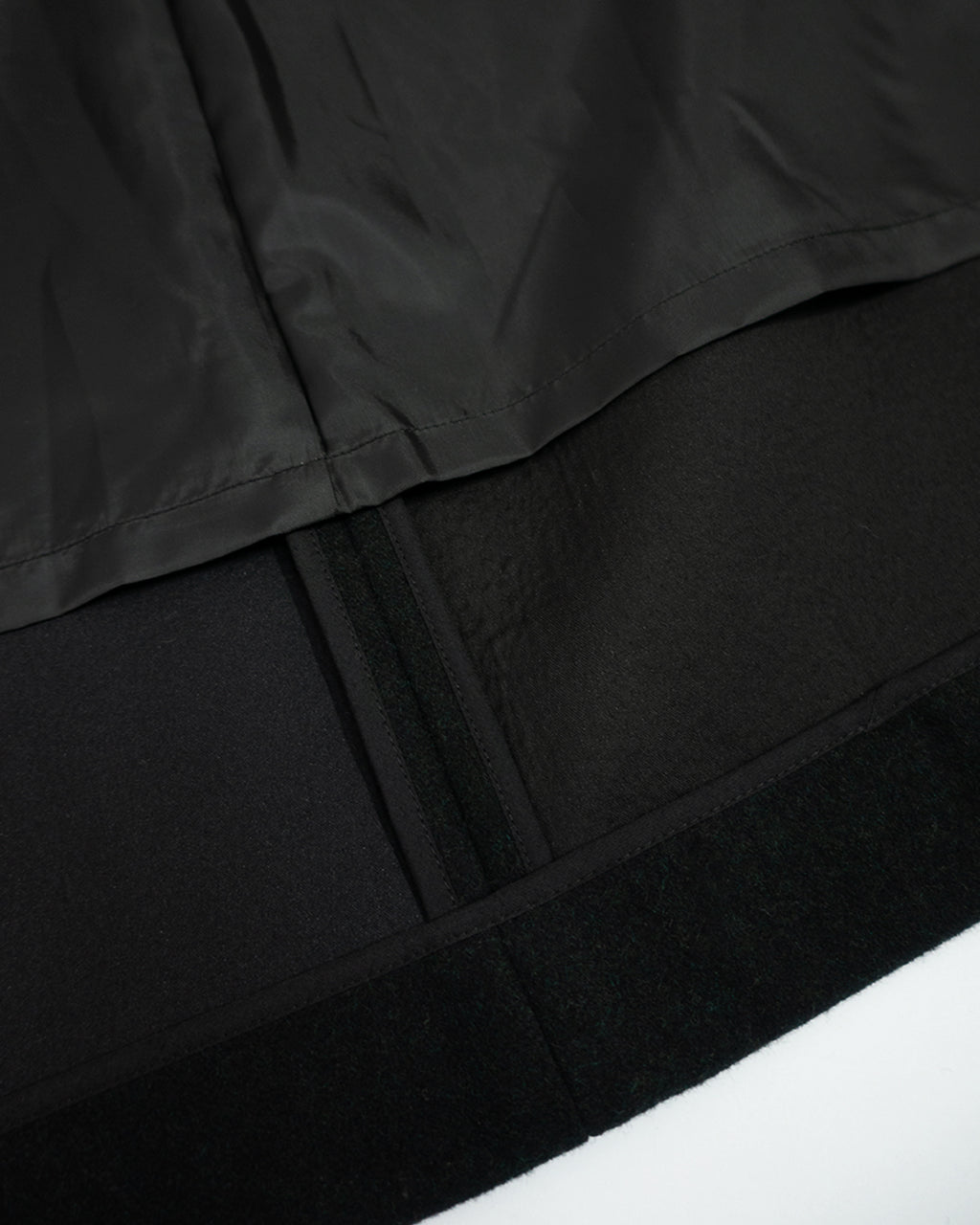 Wool Blend Double-Breasted Long Coat <#black>