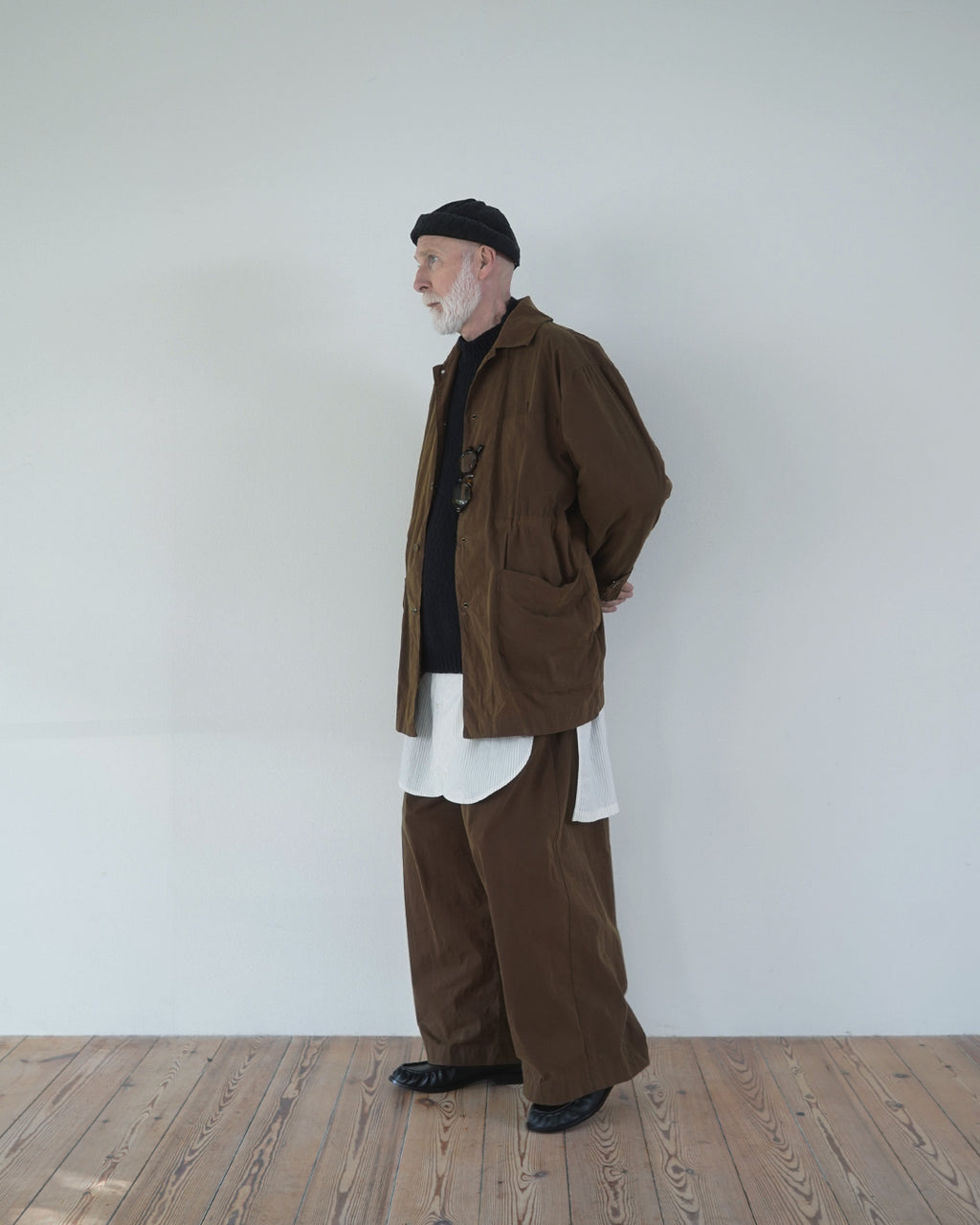 Oiled Wax Washed Moleskin 6-pocket Coverall  <#camel>