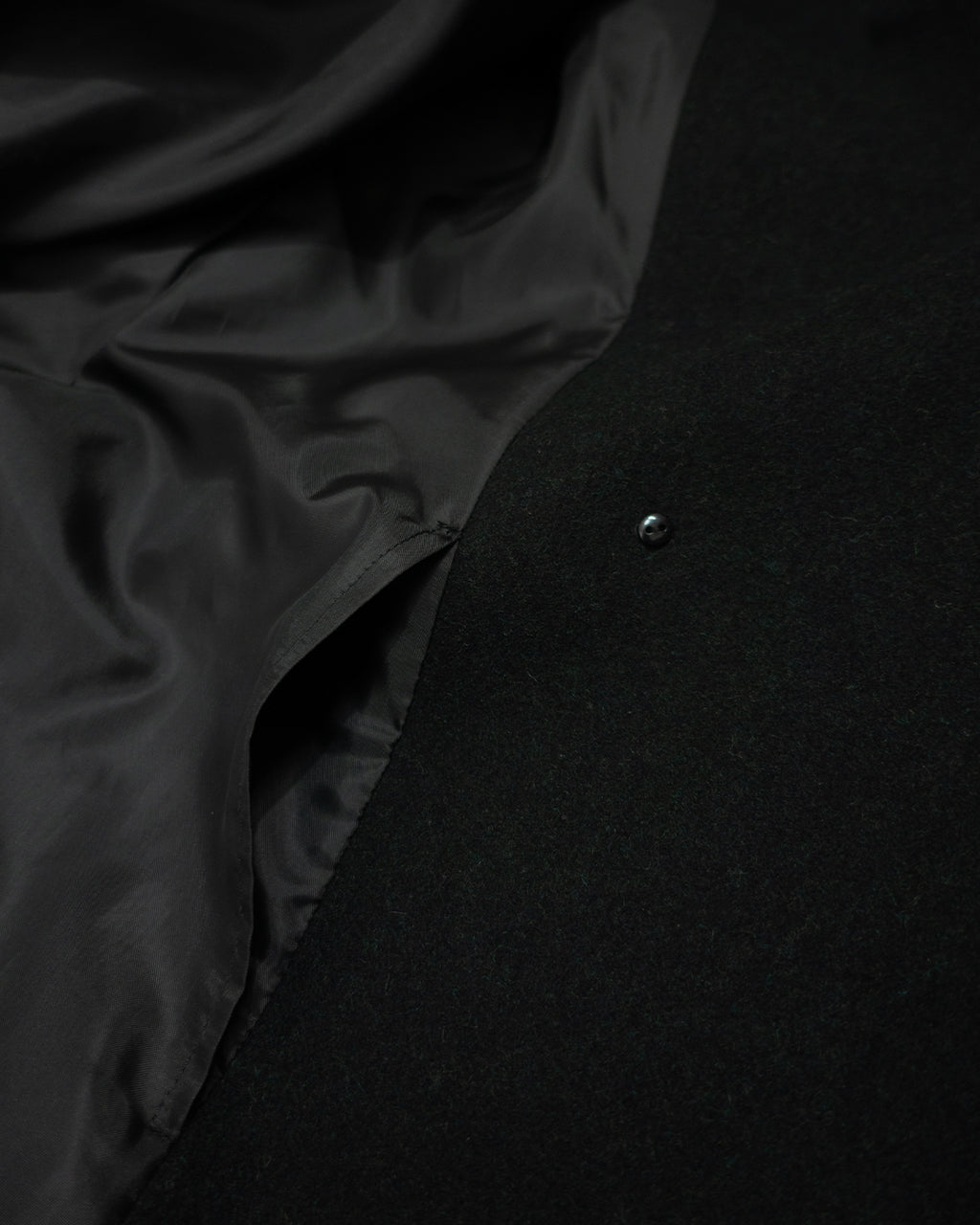 Wool Blend Double-Breasted Long Coat <#black>