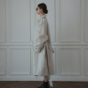 Back Flare A-Line Officer Bal Collar Coat.