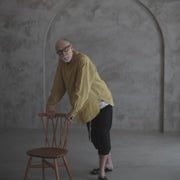 Band Collar Henley Neck Like Atelier Shirt.