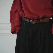 Double Hem Coin Pocket 2Tuck Wide Slacks.