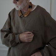 Crew Neck LS Tuck Rib Pullover.