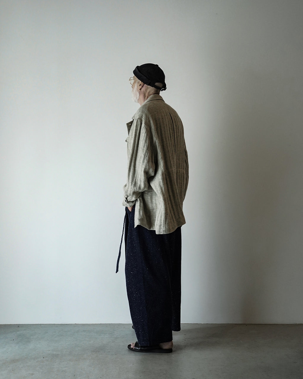 Linen Herringbone M-43 Field Jacket <#heather gray>