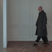 Back Flare A-Line Officer Bal Collar Coat.