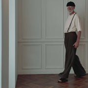 Double Hem Coin Pocket 2Tuck Wide Slacks.